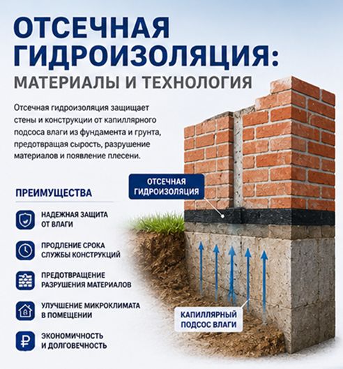 Отсечная гидроизоляция: материалы и технология