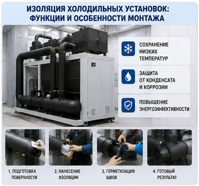 Изоляция холодильных установок: функции и особенности монтажа